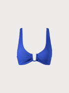 Navy U-Ring Backless Bikini Top Navy Sustainable Bikinis - BERLOOK