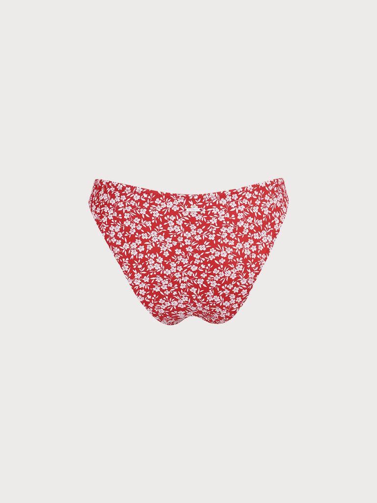 O-Ring Floral Bikini Bottom Sustainable Bikinis - BERLOOK