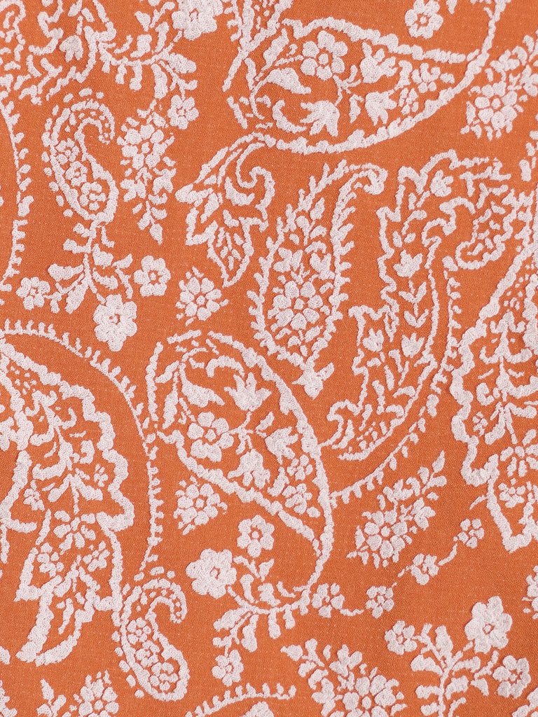 Orange Jacquard Bikini Bottom Sustainable Bikinis - BERLOOK