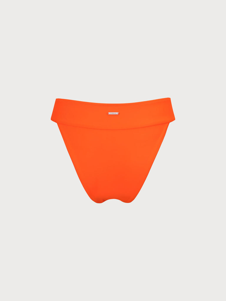 Orange Wide Waistband Bikini Bottom Sustainable Bikinis - BERLOOK