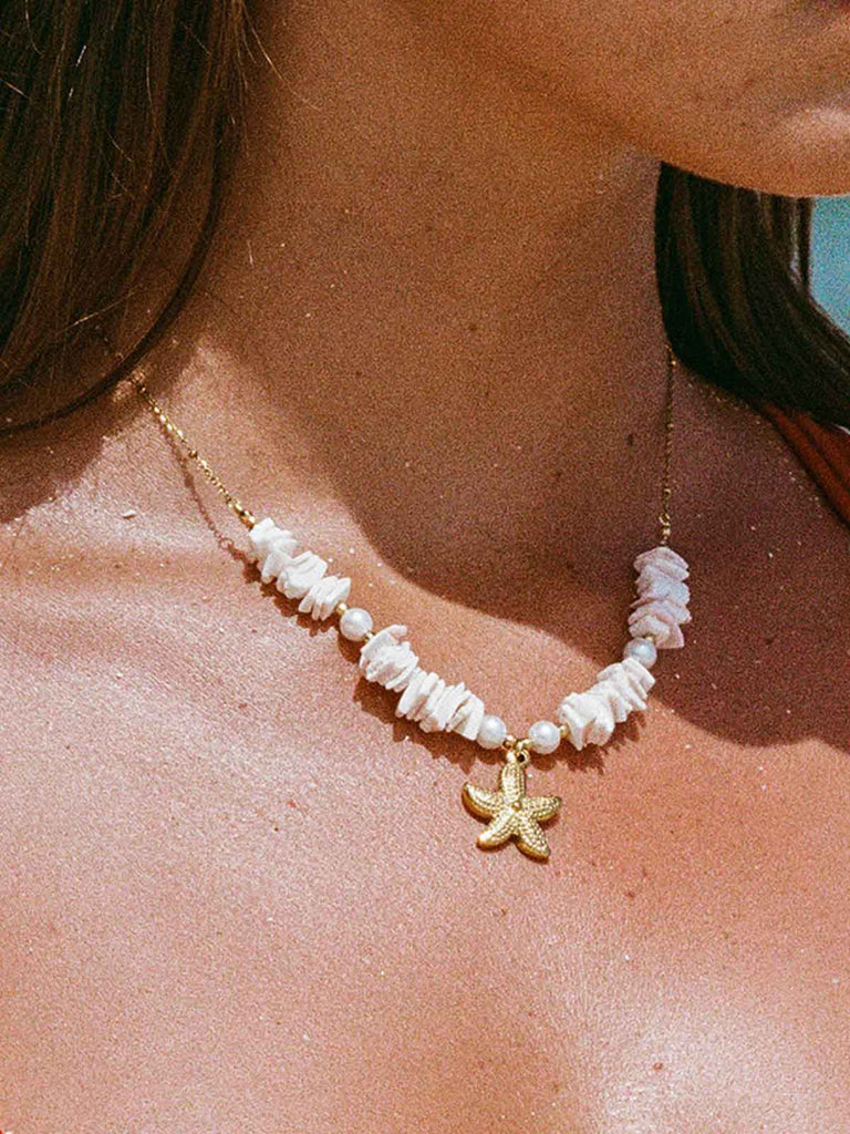 Pearl Shell Pendant Necklace Sustainable Necklaces - BERLOOK