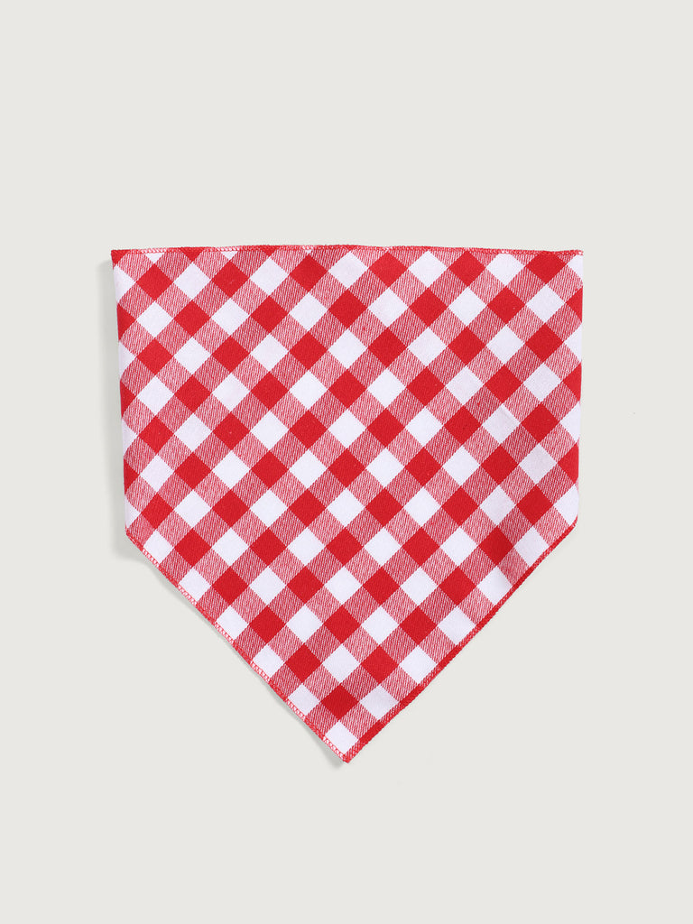 Pet Plaid Triangle Scarf Sustainable Beach Accessories - BERLOOK
