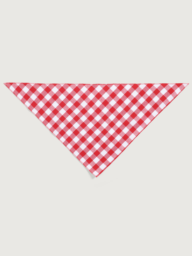 Pet Plaid Triangle Scarf Sustainable Beach Accessories - BERLOOK