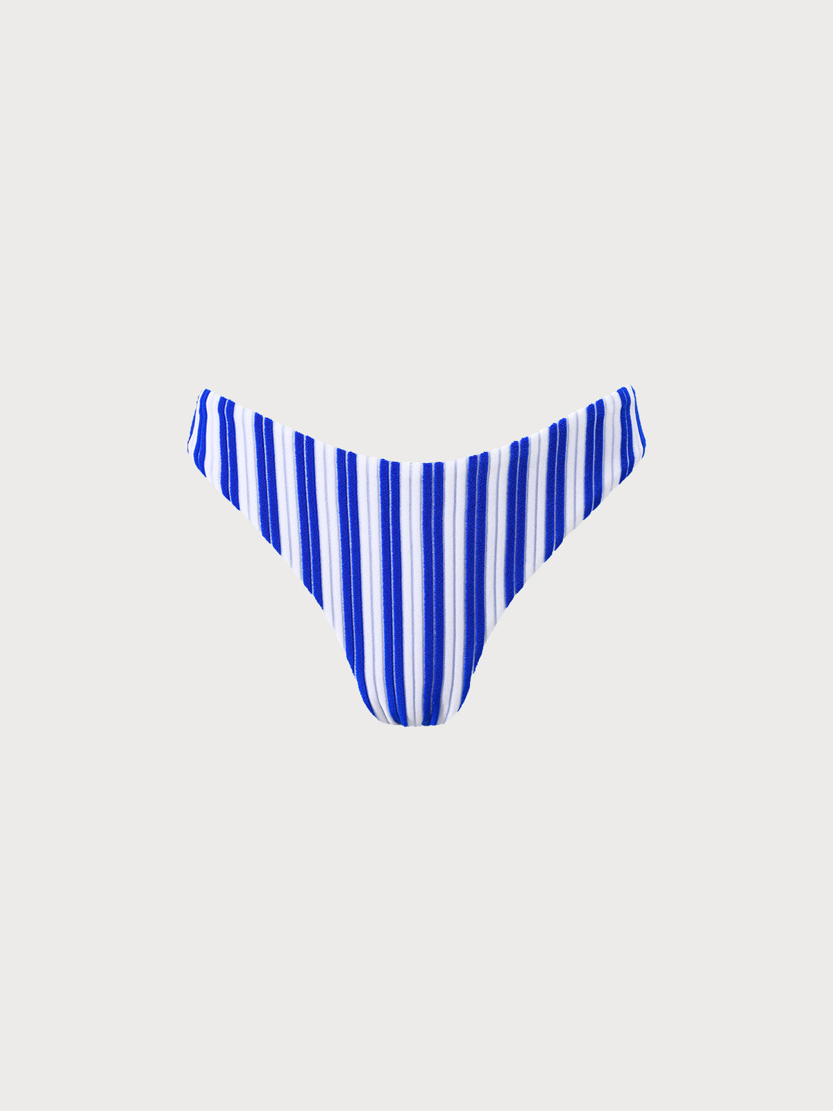 Plush Texture Stripe Bikini Bottom Sustainable Bikinis - BERLOOK