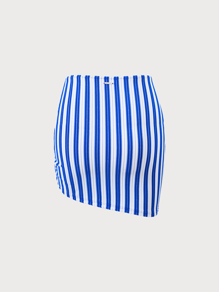 Plush Texture Stripe Cover-Up Skirt Sustainable Cover-ups - BERLOOK