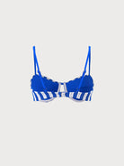 Plush Texture Stripe Underwire Bikini Top Sustainable Bikinis - BERLOOK