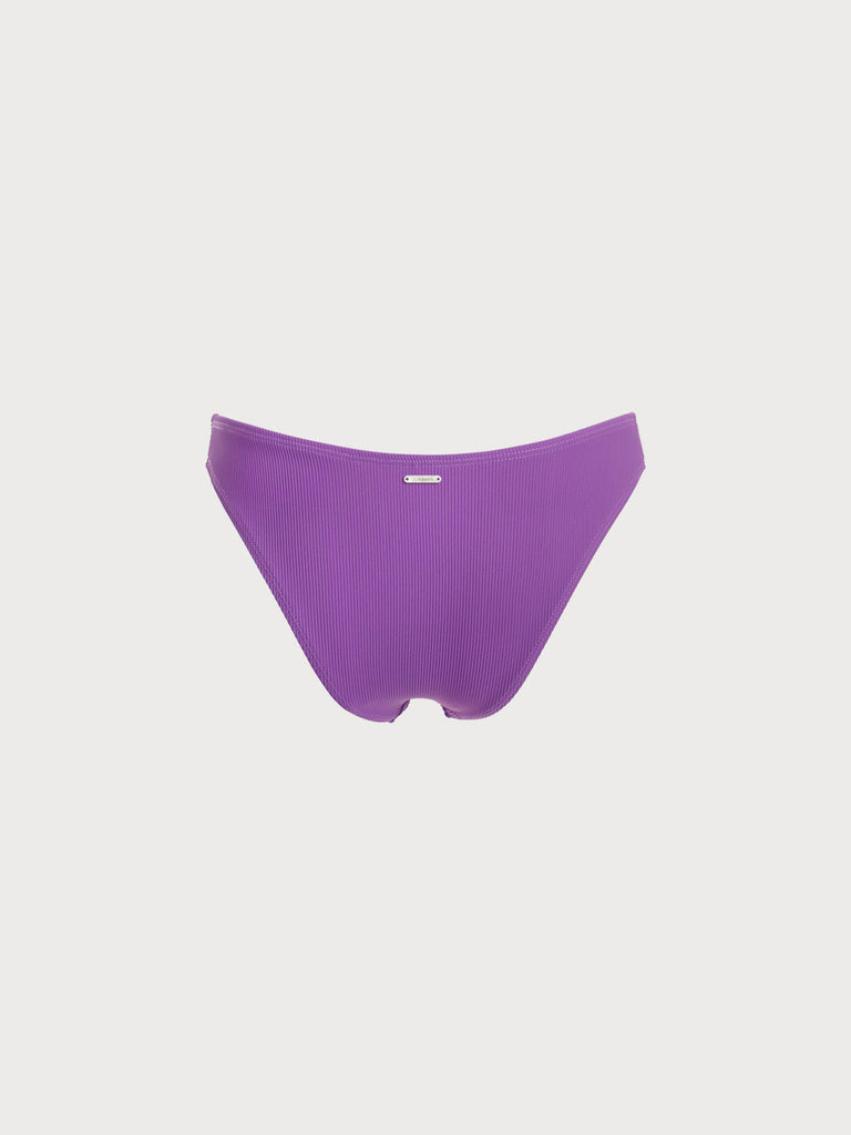 Purple Ruched Plus Size Bikini Bottom Sustainable Plus Size Bikinis - BERLOOK