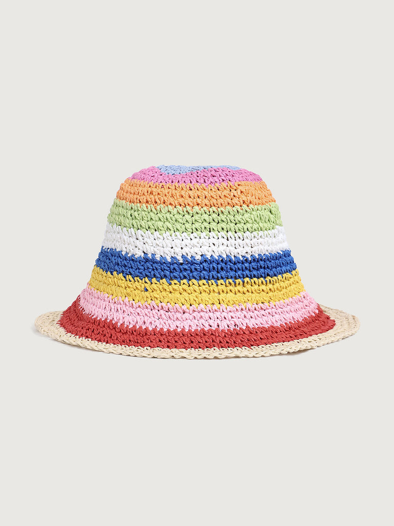 Raffia Straw Hat Beige Sustainable Hats - BERLOOK