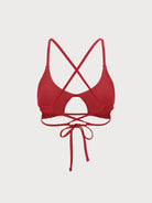 Red Cut Out Bikini Top Sustainable Bikinis - BERLOOK