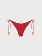 Red Reversible Tie Floral Bikini Bottom Sustainable Bikinis - BERLOOK