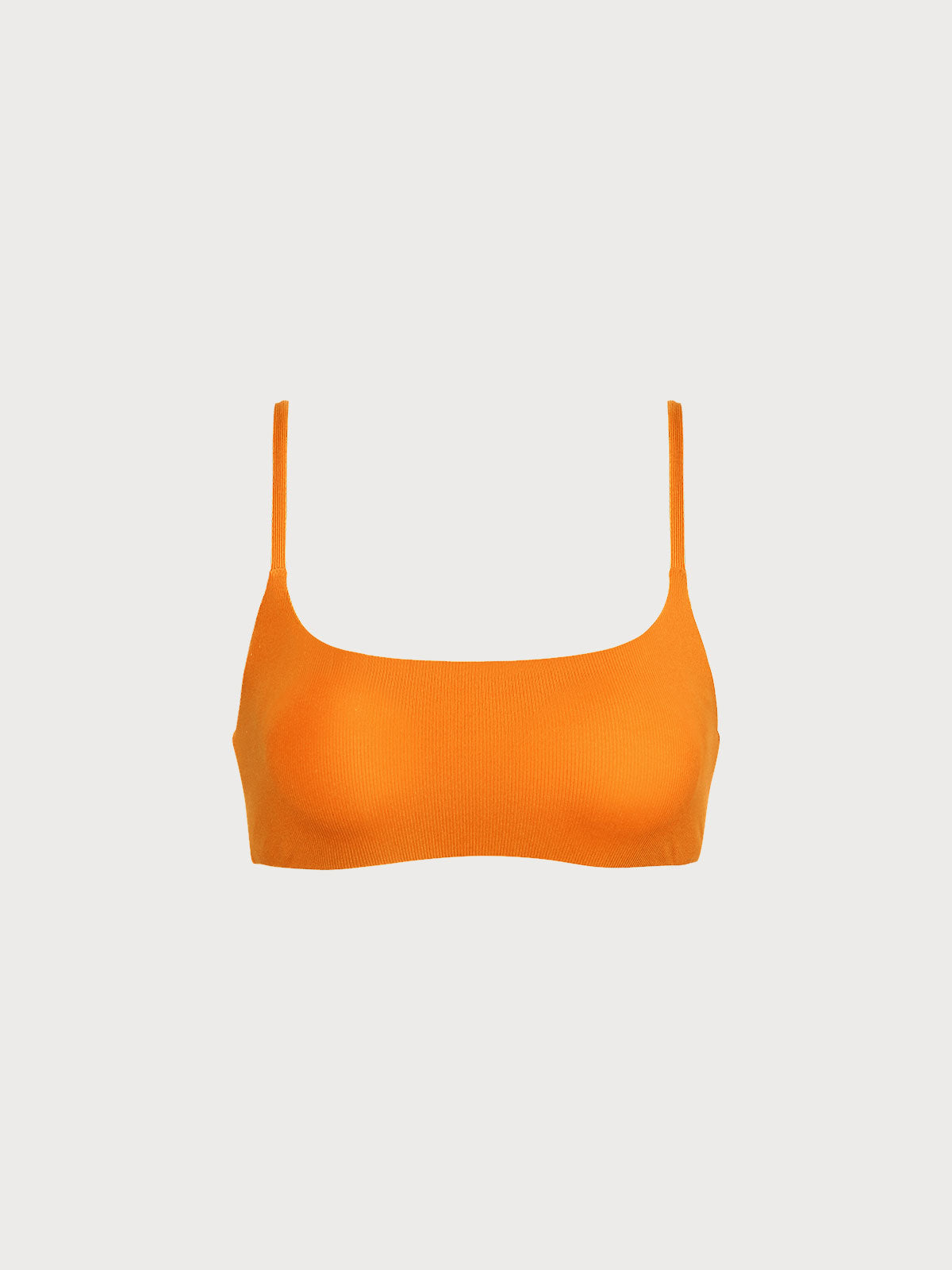 Berlook Reversible Halter Triangle Bikini Top for Women, Orange / M