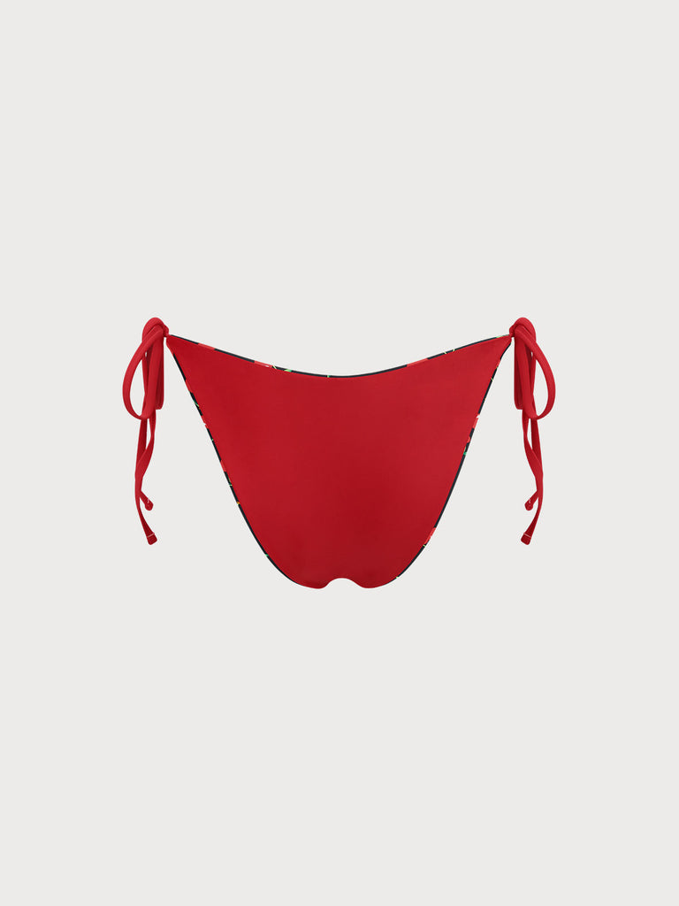 Reversible Cherry Tie Bikini Bottom Sustainable Bikinis - BERLOOK