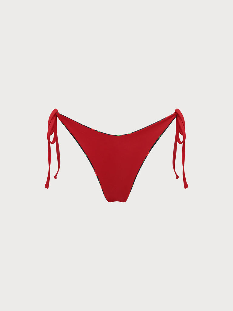 Reversible Cherry Tie Bikini Bottom Sustainable Bikinis - BERLOOK