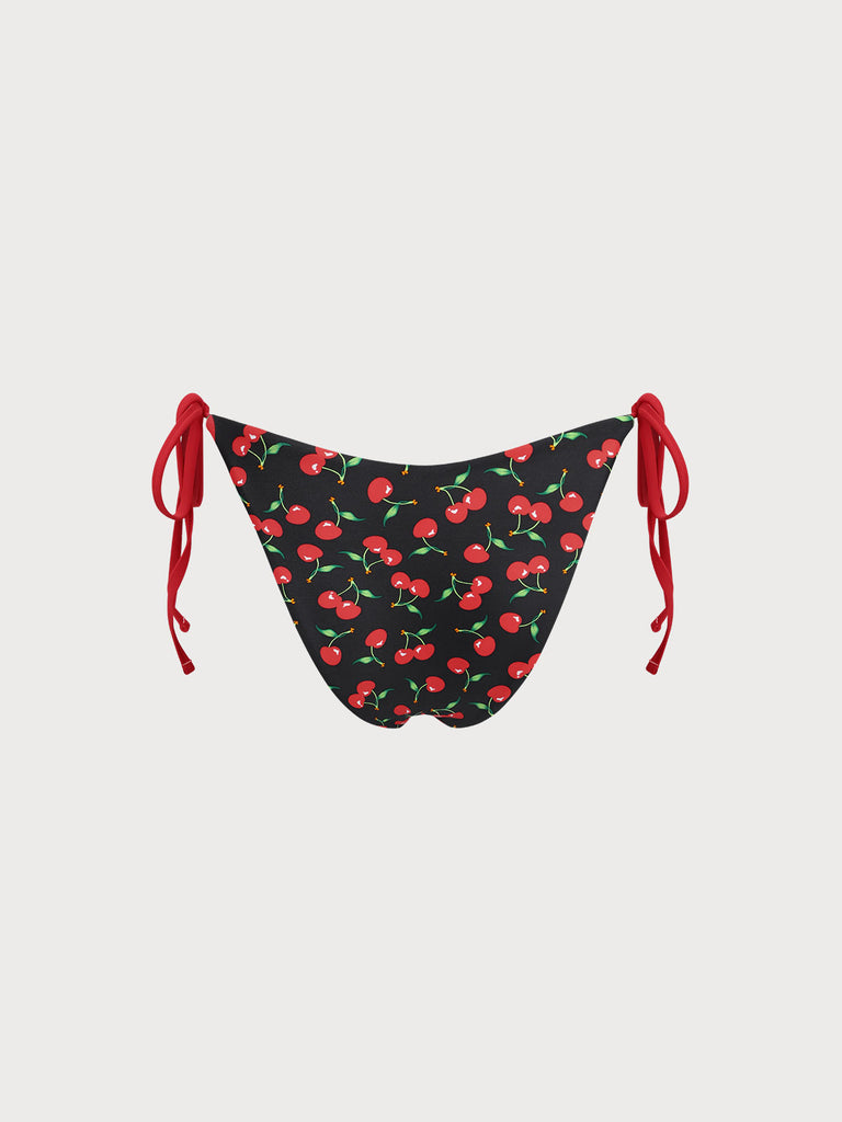 Reversible Cherry Tie Bikini Bottom Sustainable Bikinis - BERLOOK