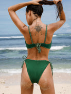 Reversible Geometric Textured Knot Bikini Top Sustainable Bikinis - BERLOOK