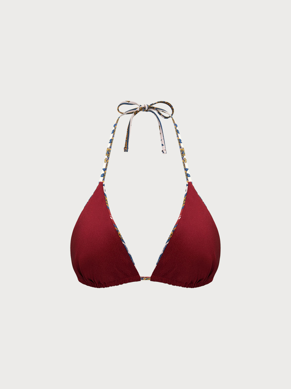 maroon triangle bikini