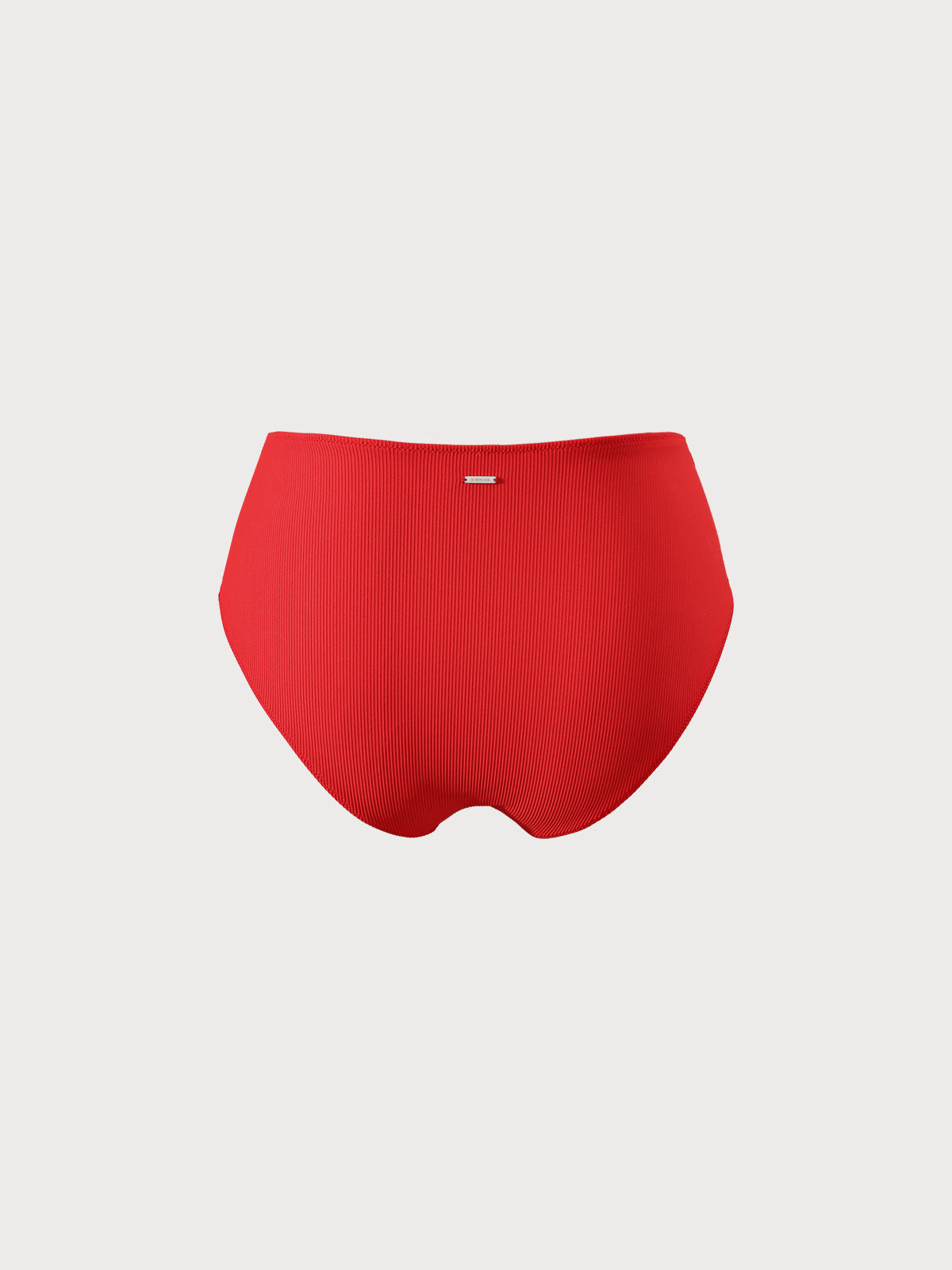 Red Ribbed Plus Size Bikini Bottom & Reviews Red Sustainable Plus