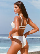 Ruched Floral Cutout Bikini Top Sustainable Bikinis - BERLOOK
