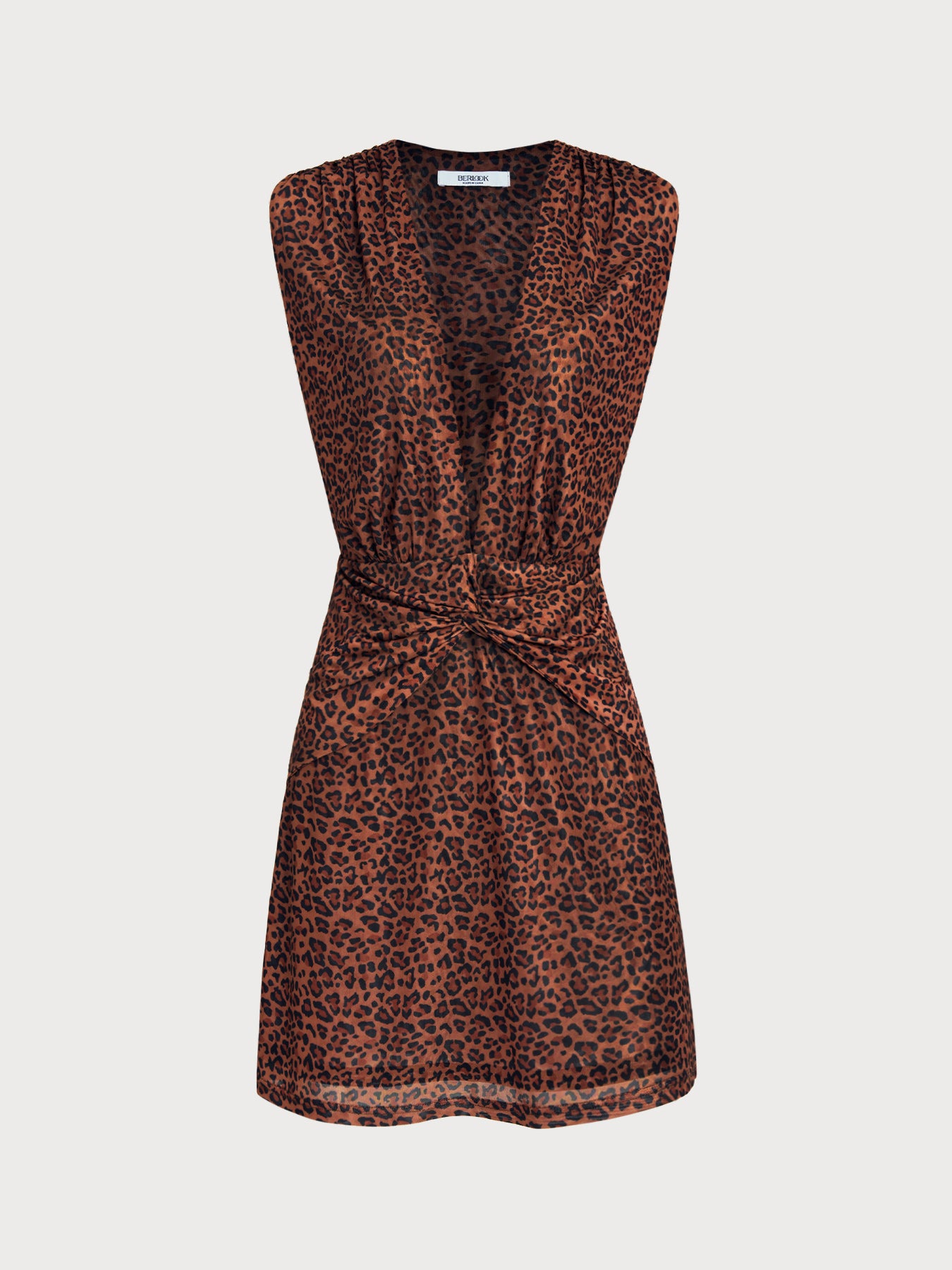 leopard beach dress Women's Pink Palm Beach Dress