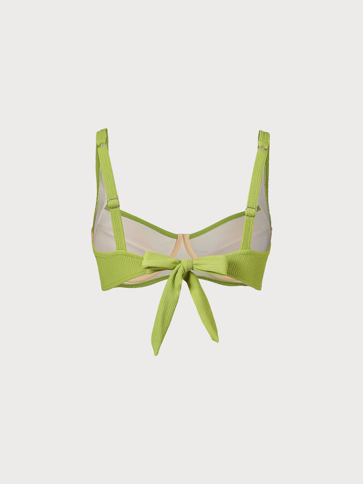 Green Backless Underwire Bikini Top & Reviews - Coffee,Light Green -  Sustainable Bikinis