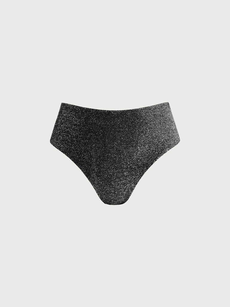 Solid Lurex Plus Size Bikini Bottom Sustainable Plus Size Bikinis - BERLOOK