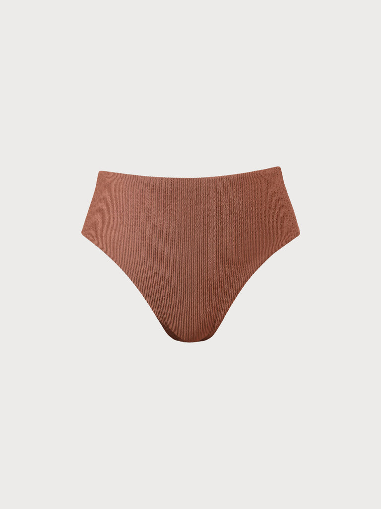 Solid Plus Size Bikini Bottom Coffee Sustainable Plus Size Bikinis - BERLOOK
