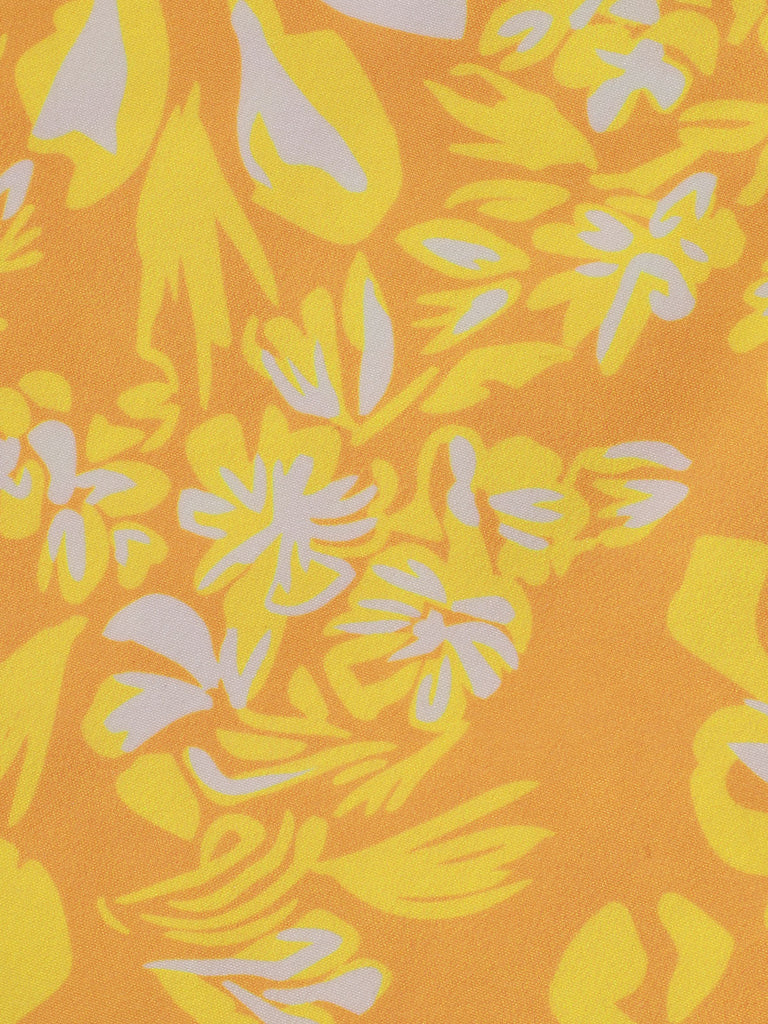 THE Orange Flower Print Beach Swimming Trunks Sustainable Men's Shorts - BERLOOK