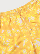 THE Orange Flower Print Beach Swimming Trunks Sustainable Men's Shorts - BERLOOK
