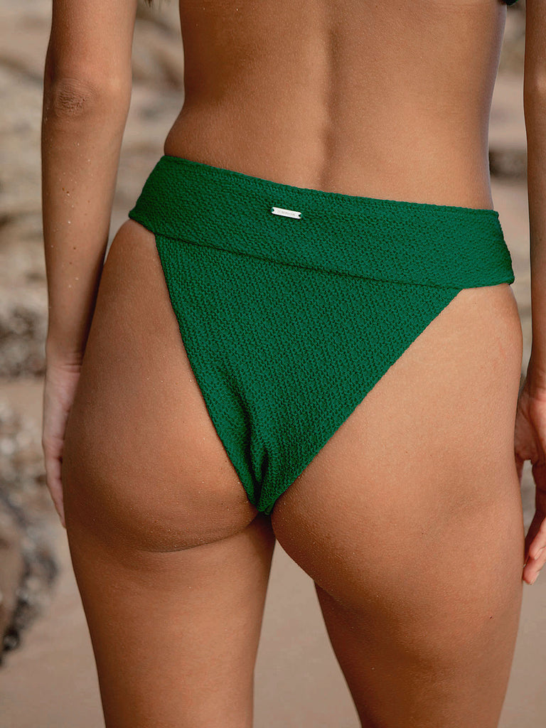 Textured Wide Waistband Bikini Bottom Sustainable Bikinis - BERLOOK