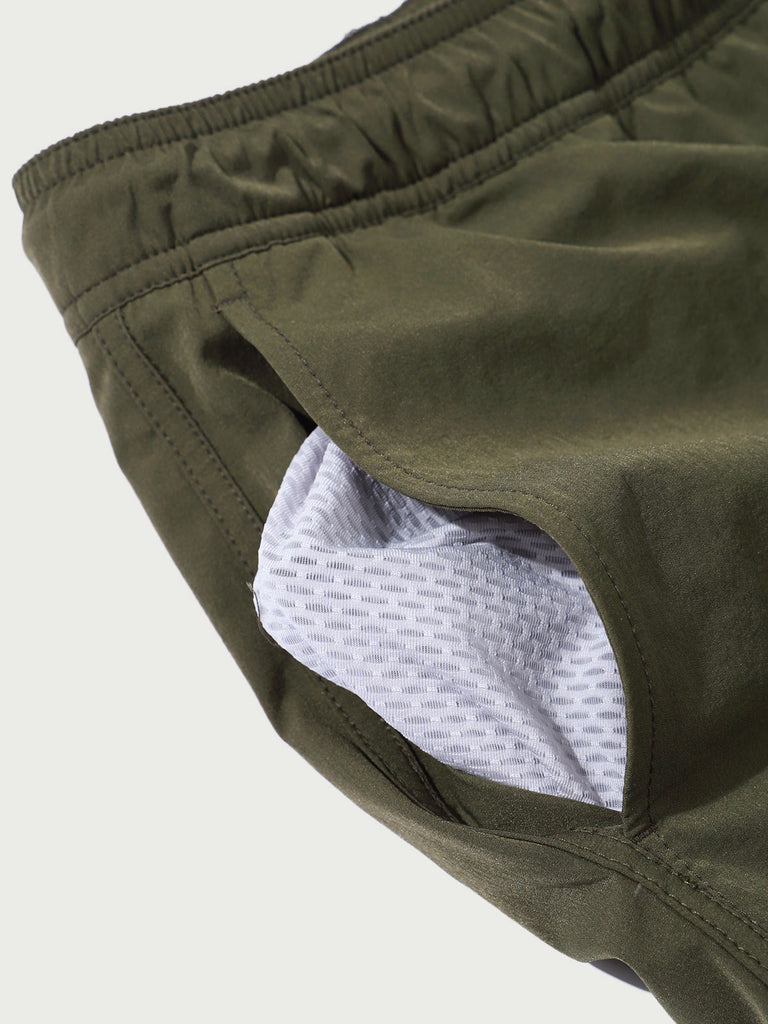 The Army Green  Swimming Trunks Sustainable Men's Shorts - BERLOOK