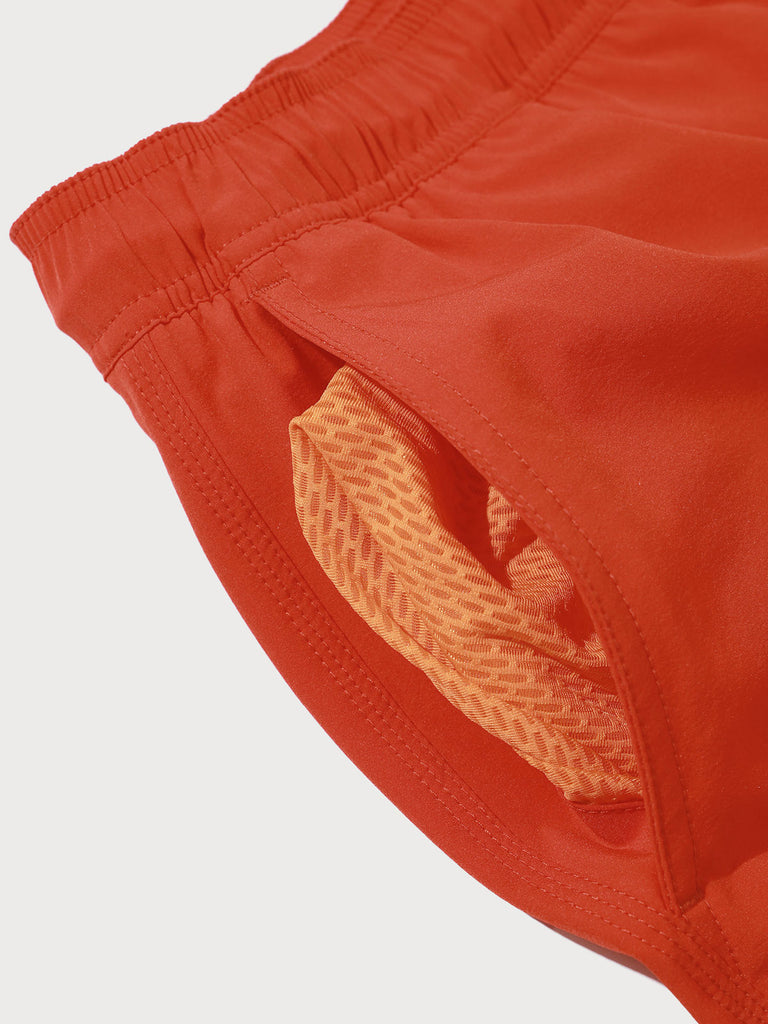 The Brick Red Beach Swimming Trunks Sustainable Men's Shorts - BERLOOK