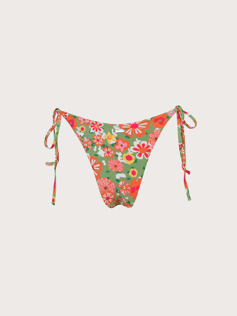 Tie Floral Bikini Bottom Sustainable Bikinis - BERLOOK