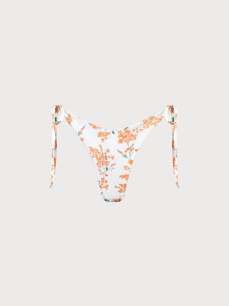 Tie Side Floral Bikini Bottom Sustainable Bikinis - BERLOOK