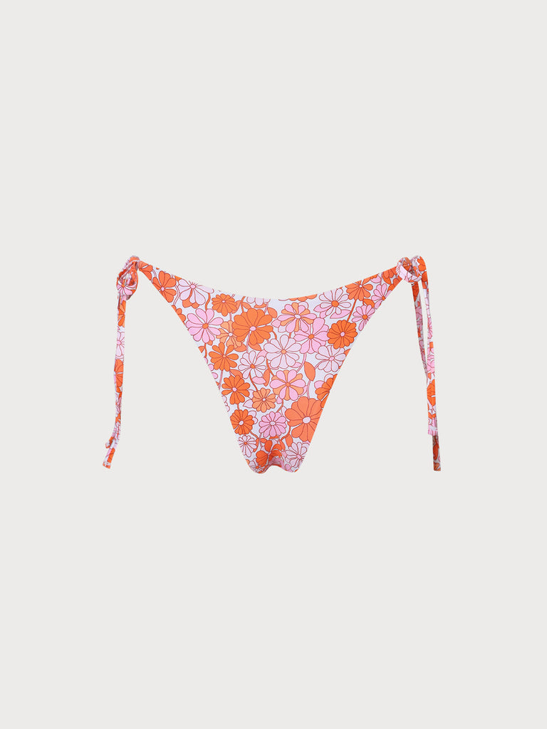 Tie Side Floral Bikini Bottom Sustainable Bikinis - BERLOOK