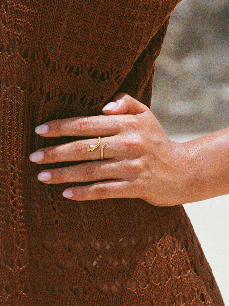 Titanium Steel Snake Ring Sustainable Rings - BERLOOK
