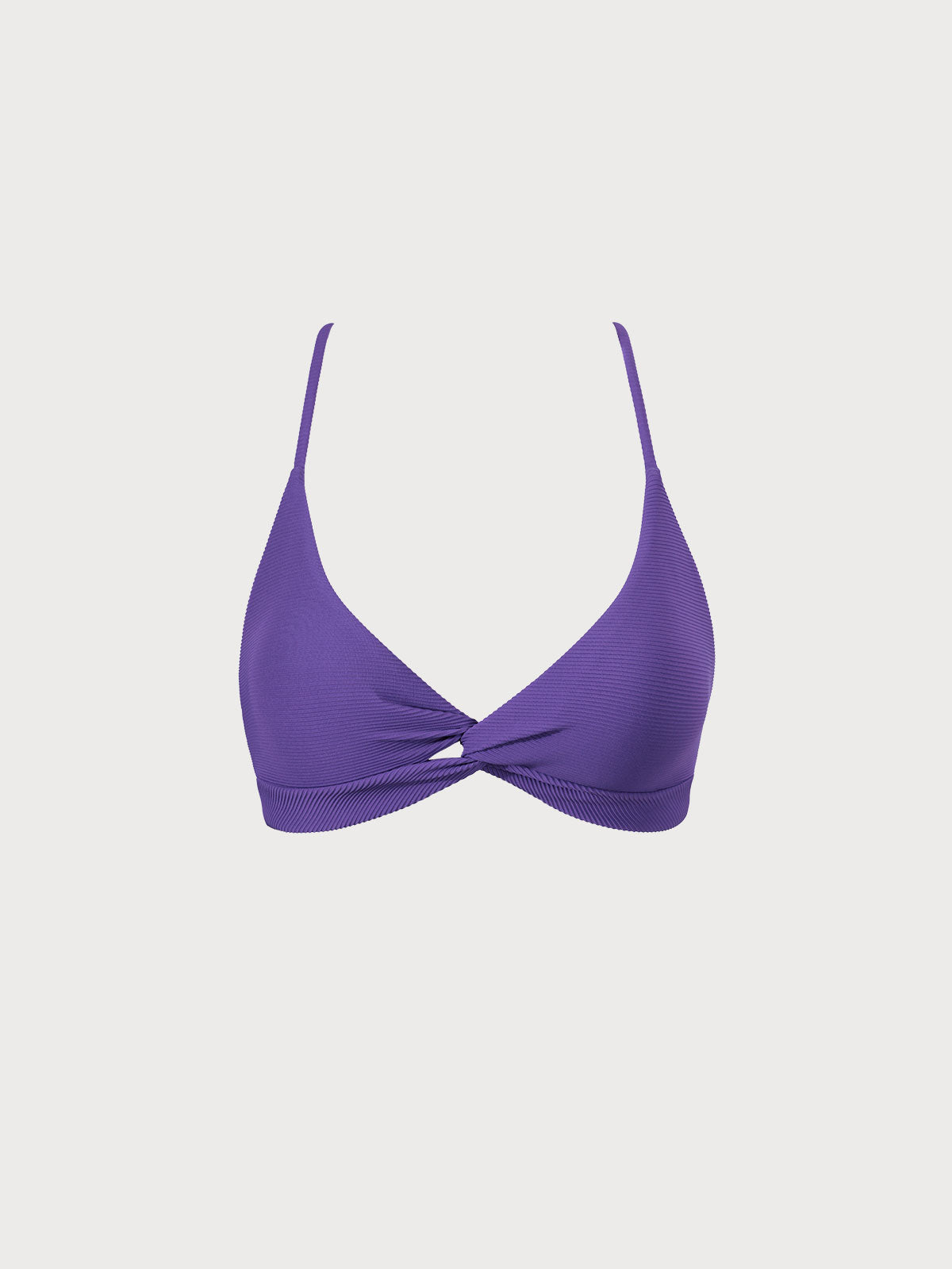 Purple Twist Cross Back Bikini Top
