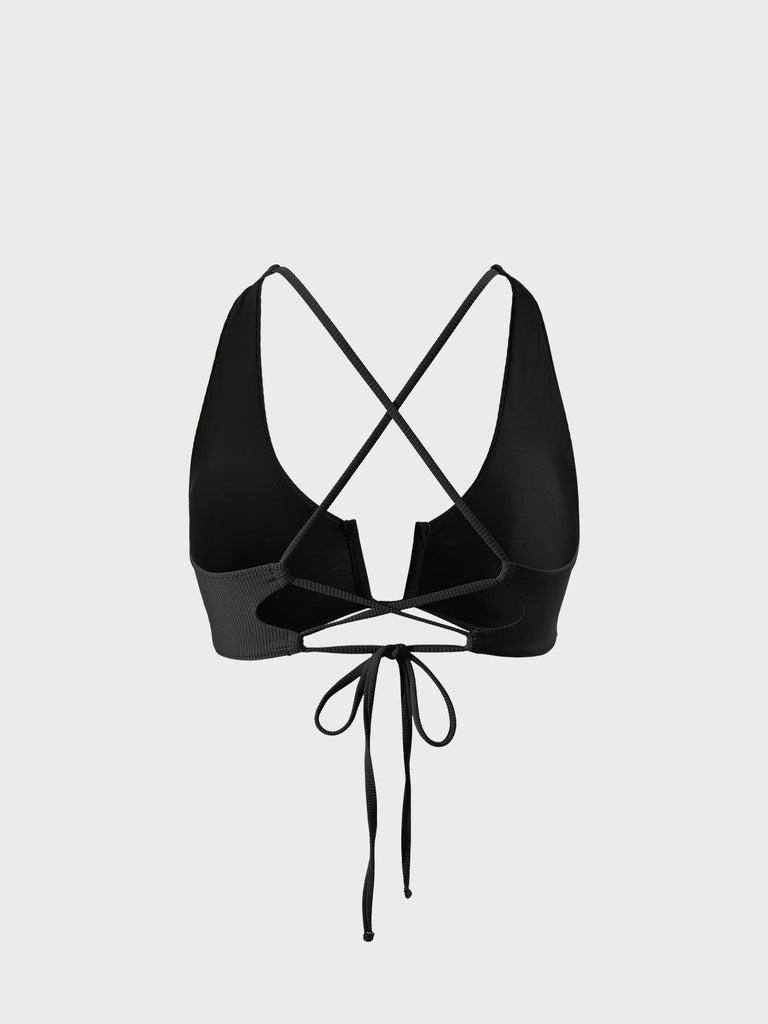 U-Ring Cross Back Plus Size Bikini Top Sustainable Plus Size Bikinis - BERLOOK
