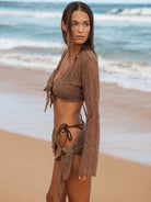 V Neck Crochet Cover-Up Sustainable Cover-ups - BERLOOK
