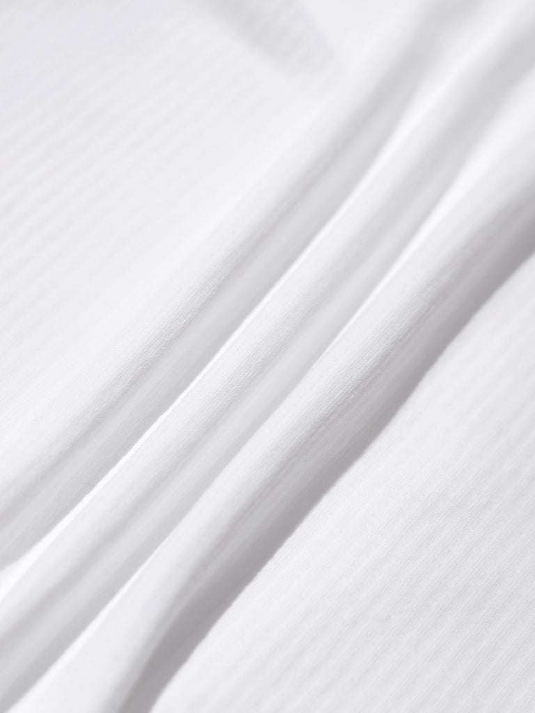 White Criss-Cross Backless Sleeveless Bodysuit Sustainable Bodysuits - BERLOOK