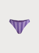 Women Knitted Acrylic Bikini Bottoms Purple Sustainable Bikinis - BERLOOK