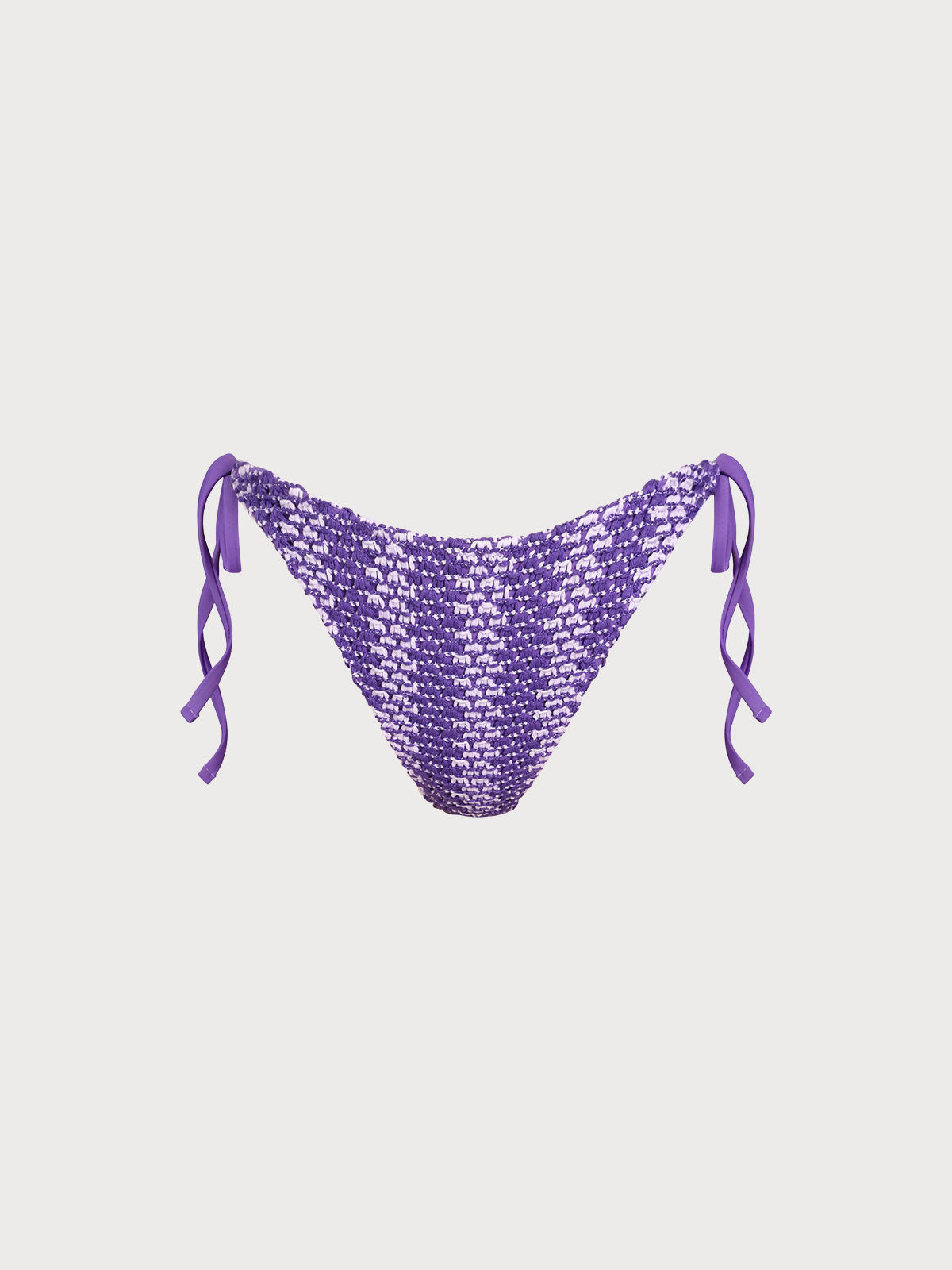 Women Knitted Acrylic Bikini Bottoms Purple Sustainable Bikinis - BERLOOK