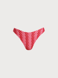Women Knitted Acrylic Bikini Bottoms Red Sustainable Bikinis - BERLOOK