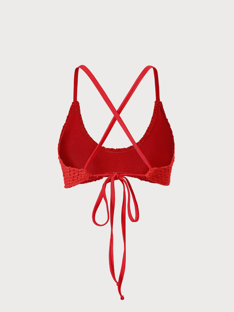 Women Knitted Acrylic Bikini Tops Sustainable Bikinis - BERLOOK