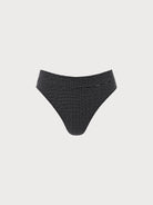 Women Knitted Nylon Bikini bottoms Black Sustainable Bikinis - BERLOOK