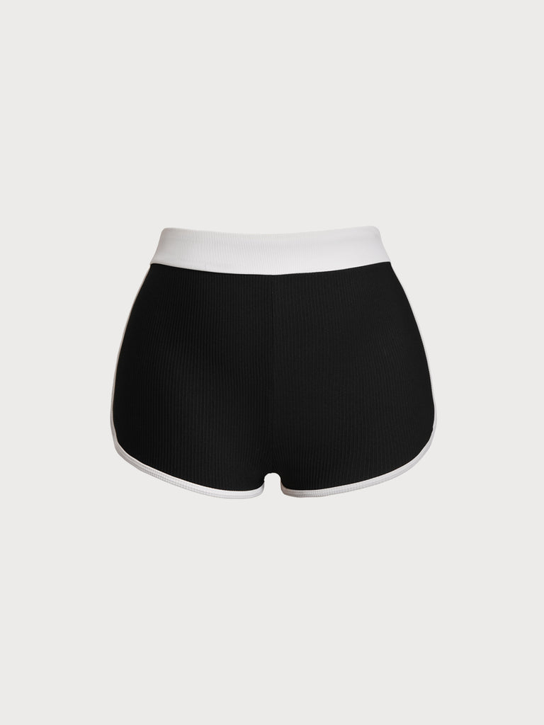 Women Knitted Nylon Bikini Bottoms Black Sustainable Plus Size Bikinis - BERLOOK