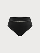 Women Knitted Nylon Bikini Bottoms Black Sustainable Plus Size Bikinis - BERLOOK