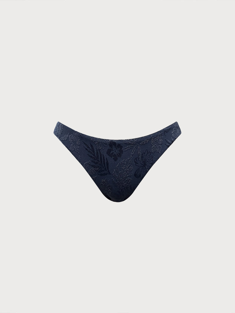 Women Knitted Nylon Bikini Bottoms Blue Sustainable Bikinis - BERLOOK