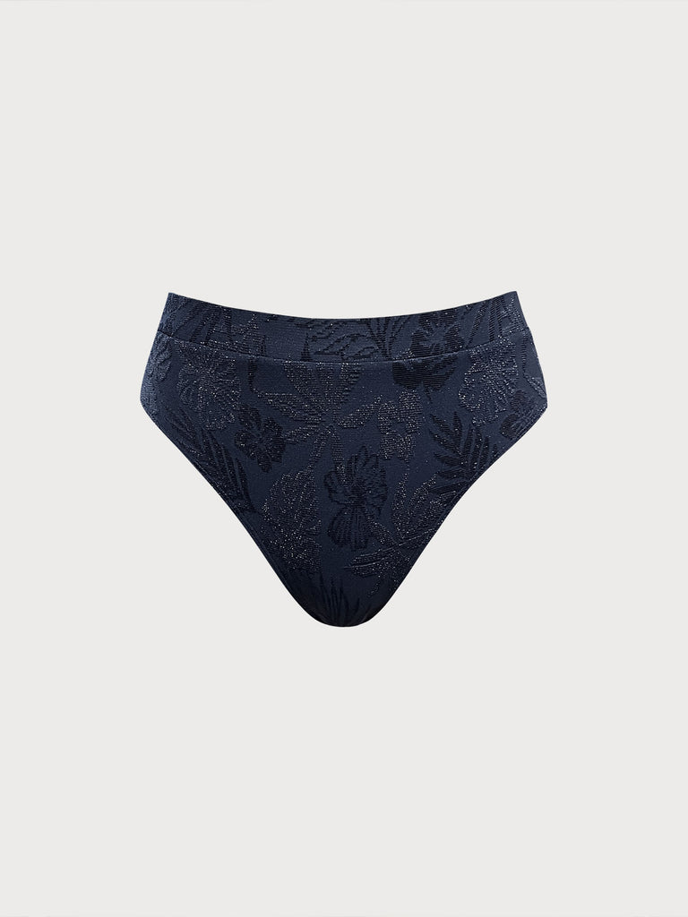 Women Knitted Nylon Bikini Bottoms Blue Sustainable Bikinis - BERLOOK