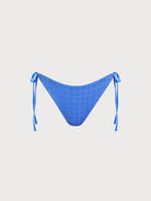 Women Knitted Nylon Bikini Bottoms Blue Sustainable Bikinis - BERLOOK