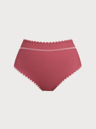 Women Knitted Nylon Bikini Bottoms Brick Red Sustainable Plus Size Bikinis - BERLOOK